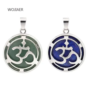 

WOJIAER 10pcs/lot Natural Stone 3D Pendant Beads Tigers Eye Opal Lapis Green Aventurine Yoga Womens Necklaces Jewelry ZBM148