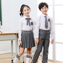 Japonês jk escola primária estudante uniformes para crianças meninos meninas define camisa saias calças shorts gravata meias preto cinza marinha