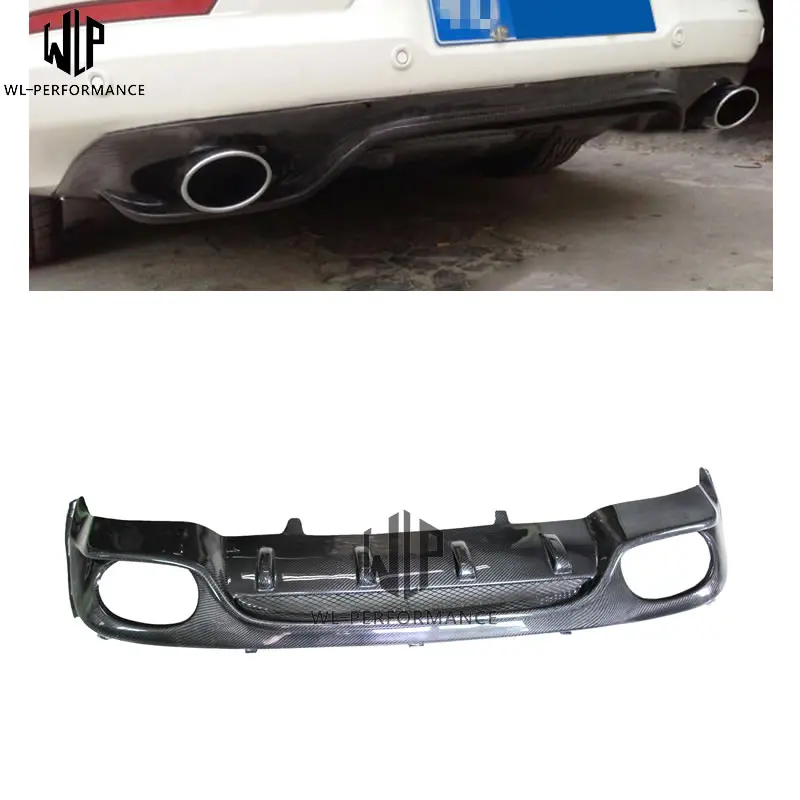 

CC Carbon Fiber ABT style Rear bumper diffuser body kit two out exhaust lip for Volkswagen CC 09-12 Car styling use