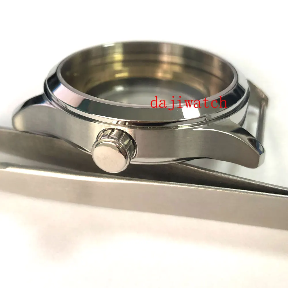 Corgeut 42 мм cristal de zafiro pulido 316L reloj de acero inoxidable funda ETA 2836 2824 MIYOTA 8215 821A movimiento