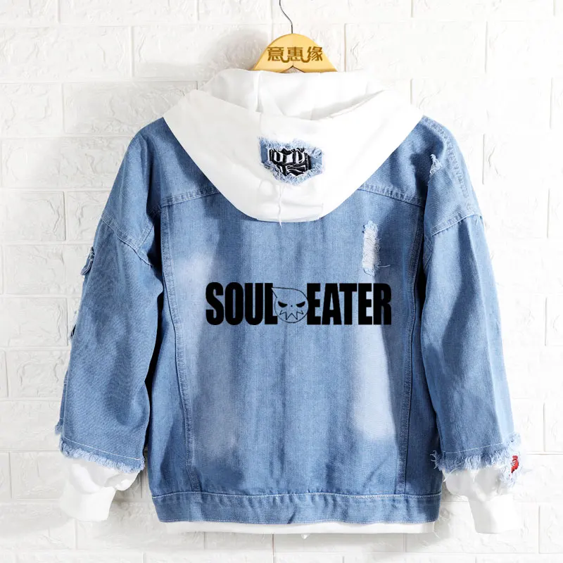 SOUL EATER/толстовка с капюшоном для детей, косплей, Ковбойское пальто, джинсовая куртка, весна-осень, мужские джинсы, Hombre, верхняя одежда
