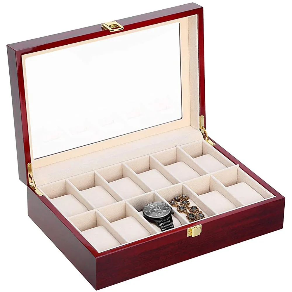 wooden watch organiser