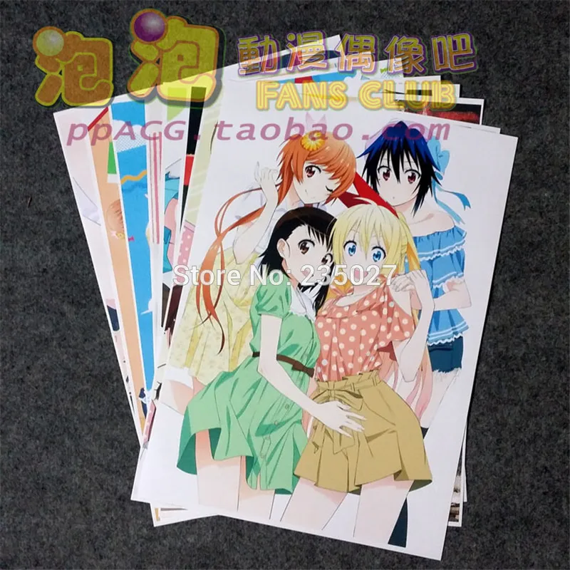 8 шт./компл. аниме нисекои постер кирисаки хитоге онодера косаки Марика настенные
