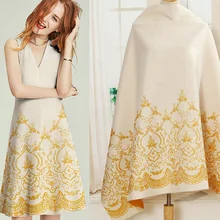 5 ярдов Высококачественная Пряжа-окрашенная металлическая жаккардовая ткань для модного платья Африканское парчовое кружево ткань жаккардовая кружевная ткань