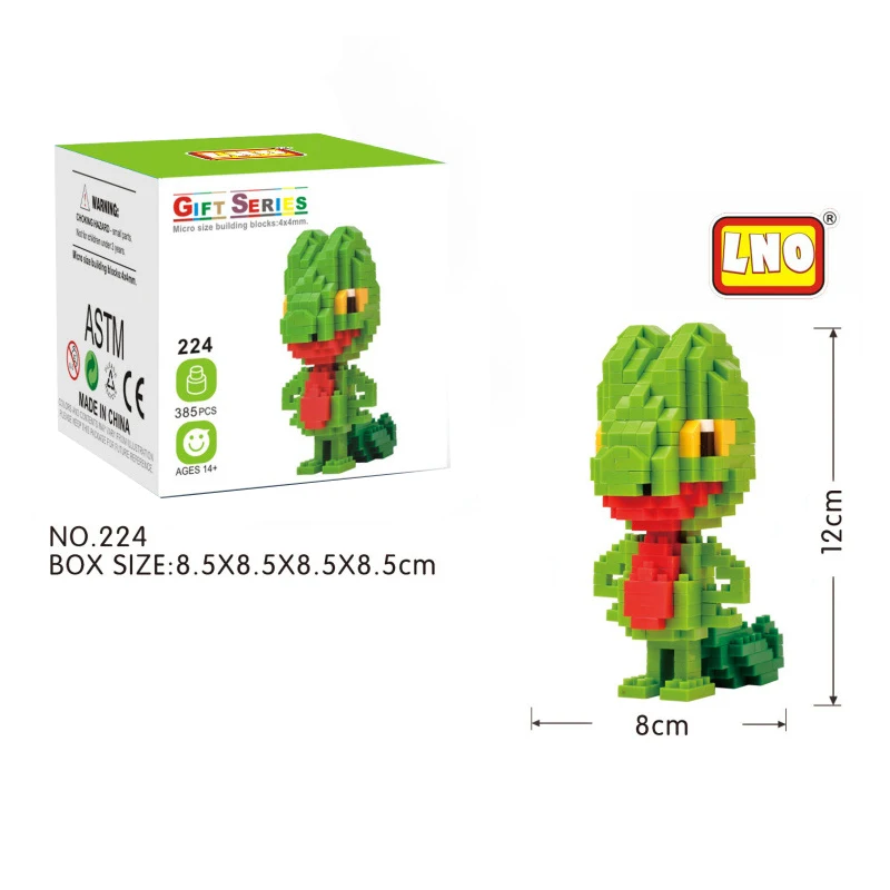 LNO Micro Brick Treecko Jigglypuff Togepi Caterpie Wobbuffet Turtwig DIY Mini Building Blocks Pokemon Figures Toys For Kids