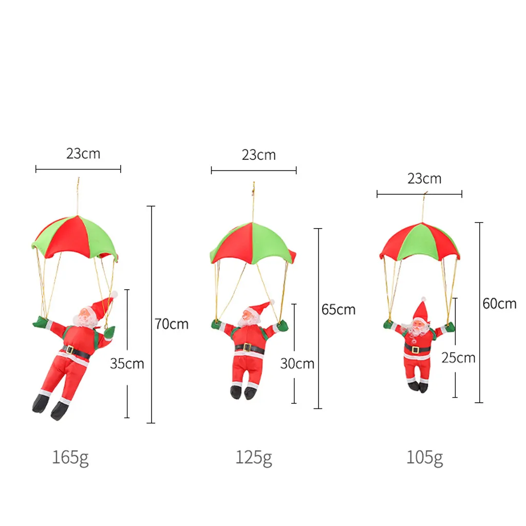 1 шт. 25 см рождественские украшения Санта Клаус альпинистская лестничная веревка парашютные куклы Рождественская елка Висячие Детские игрушки новинка