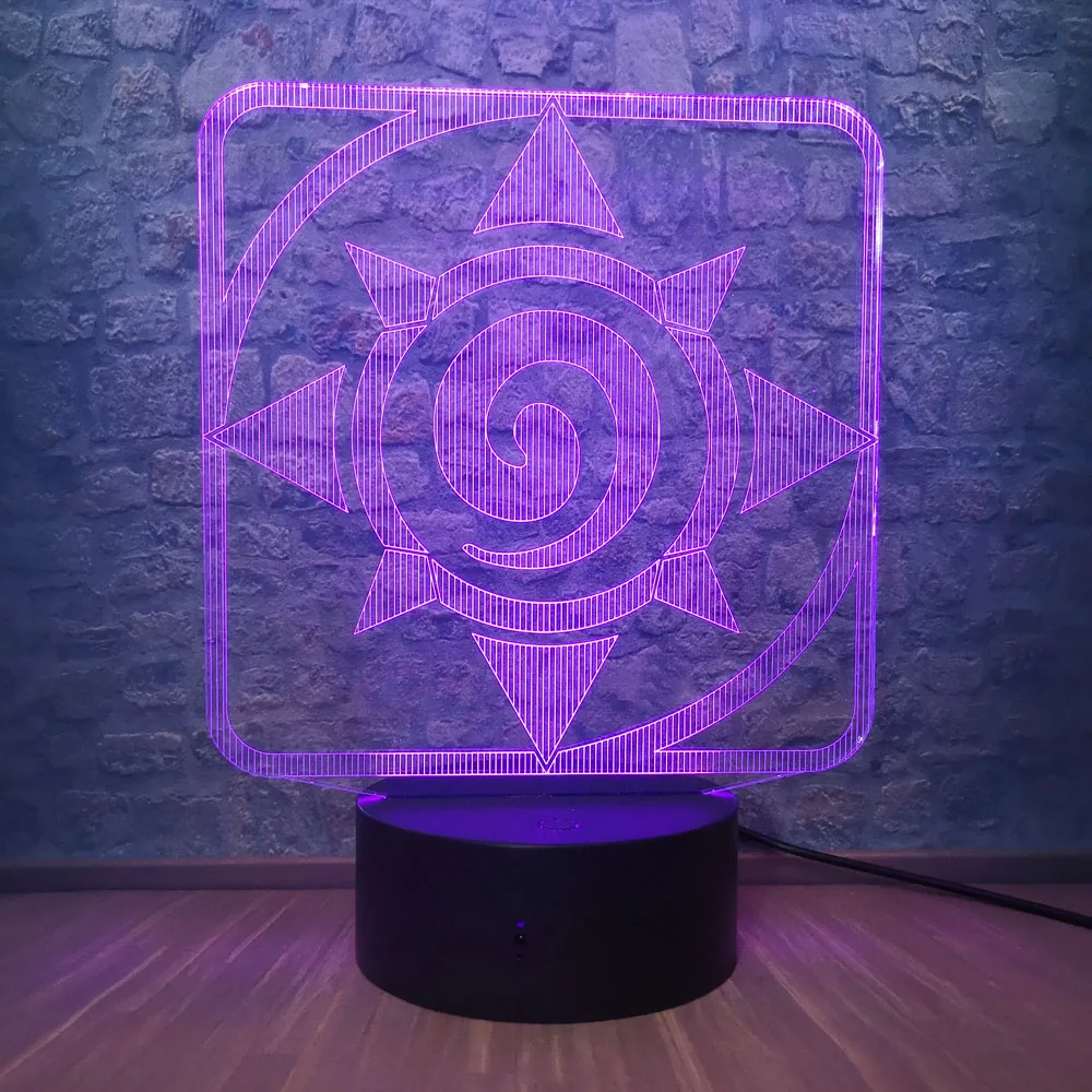 NEW Anime Naruto LOGO Cartoon Decor Night Light 3D LED Lamp Battery Powered USB Touch Remote Table Child Dropshipping | Лампы и