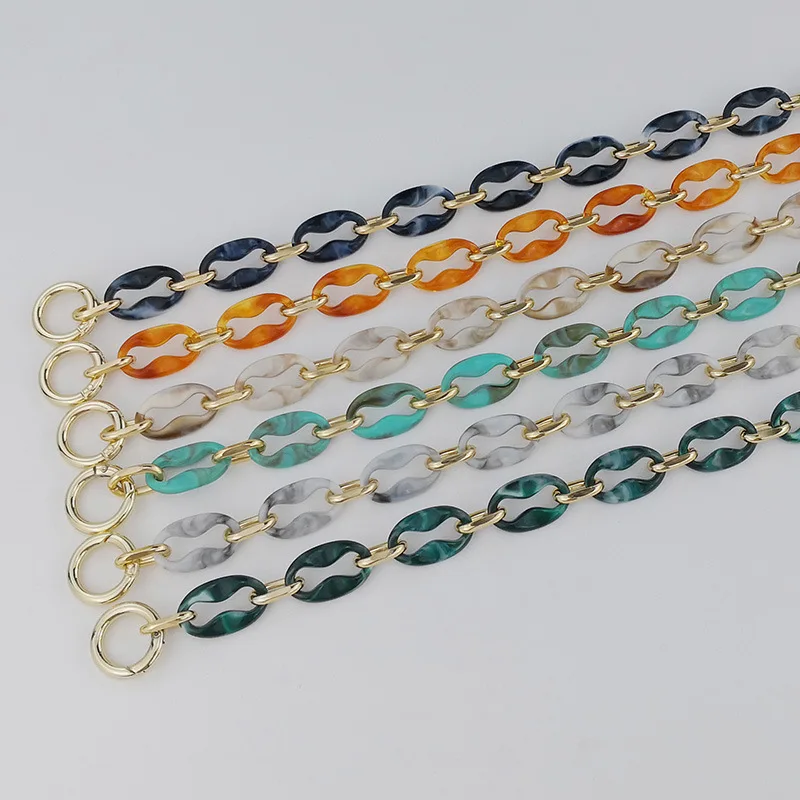 

Fashion Acrylic Women Shoulder Bag Strap Handles for handbag Replacement Bag Parts Detachable Purse Chain Ornament Accessories