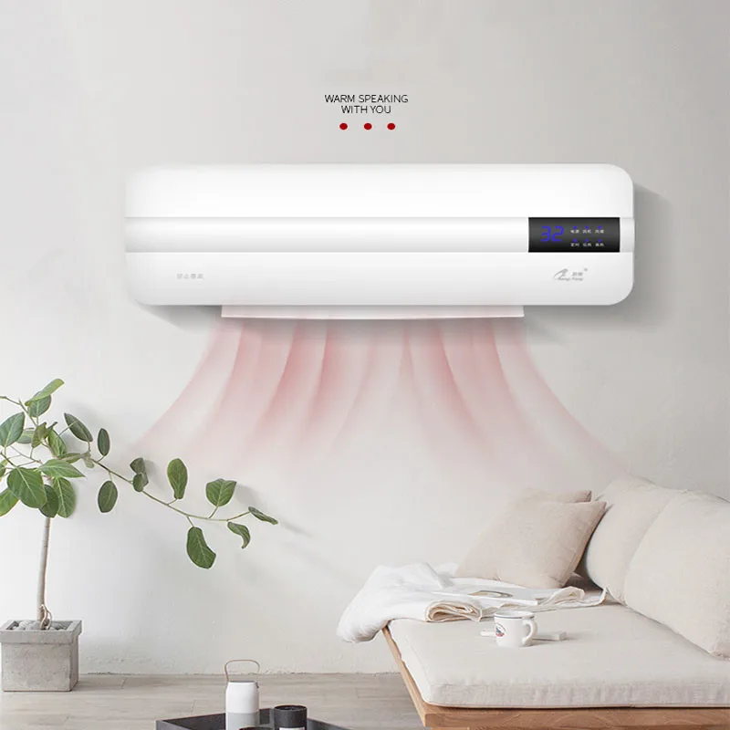Energy-saving Wall-mounted portable Air conditioner Heating Fan Home  Dormitory timing free installation Remote control - AliExpress
