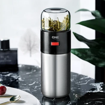 

Tea Water Separation Thermos Bottle 304 Stainless Steel Tea Infuser Thermos Vacuum Flask Bottles With Tea Filter Two Cover