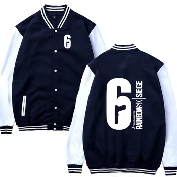 

Baseball Jacket Rainbow six siege Sweatshirt Spring Autumn Fleece Wram Jacket Slim Fit Hip Hop Harajuku Male Clothing