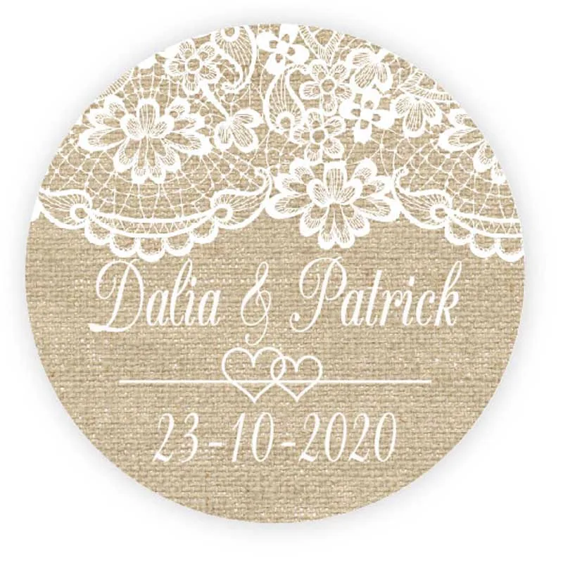 100 Pieces 4CM Personalized Wedding Stickers, Wedding Favors Labels, Party  Communion Baptism Gifts Package Seals