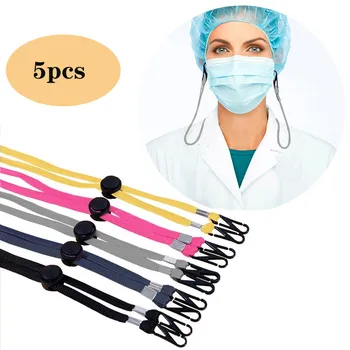 

5pcs Buckle Adjustable Mask Extension For Masks Lanyard Handy&convenient Safety Mask Rest&ear Holder Rope Hang On Neck String