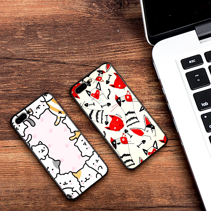 С мультяшными котами мягкий силиконовый чехол для телефона samsung A70 60 A50 A40 A30 A20 10 8 A9