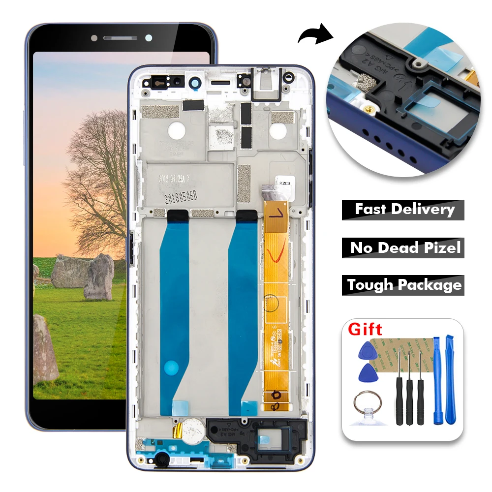 100% Test Glass Sensor For Alcatel 3V OT5099 5099D 5099 LCD Display Digitizer Touch Panel Screen Assembly Free Tools | Мобильные