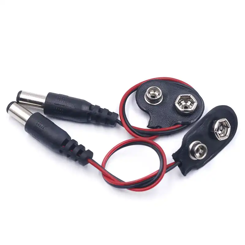 2pcs 9V DC Battery Power Cable Plug Clip barrel jack connector for Arduino FJ