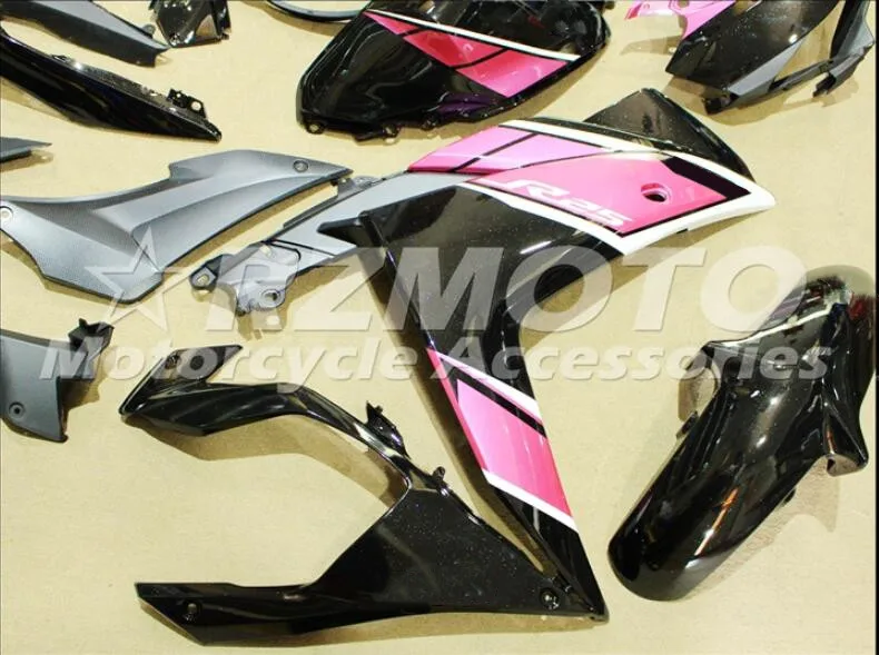 4 подарки ABS литьевая форма мотоцикл Обтекатели подходит для YAMAHA R3 R25- 15-19 Кузов Набор на заказ розовый черный крутой