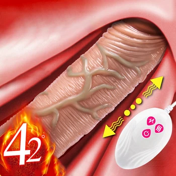 Realistic Dildo Vibrator Swing Telescopic Heating Vibrating Dildo Female Masturbation Penis Sex Toys For Women Adult Sex Shop 2