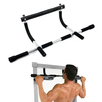 

220LB Doorway Pull Up Bar Strength Training Fitness Sit Ups and Dips Exercise Muscle Stretch Over Door Pull Up Bar for Home Body