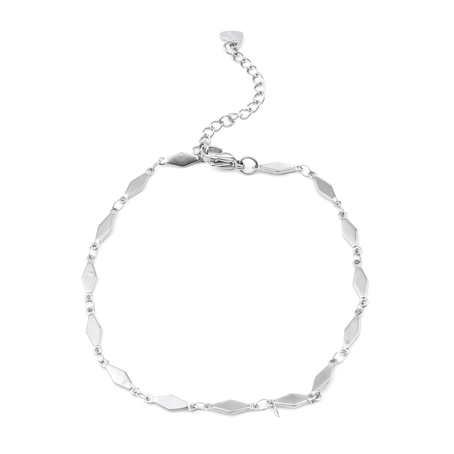 Hot 304 Stainless Steel Anklet For Women Men Jewelry Silver Color Gold Color Flower Heart Connector Charms Wholesale Supply