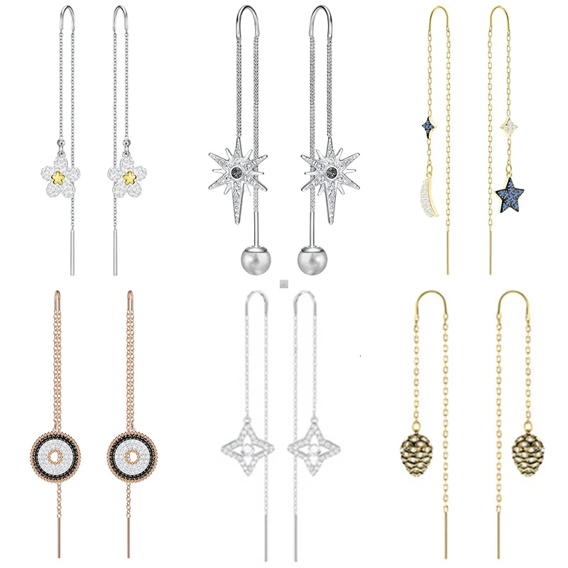 Мэнди Мода стерлингового серебра высокого качества Дуо серьга в форме Луны женские ювелирные изделия почта