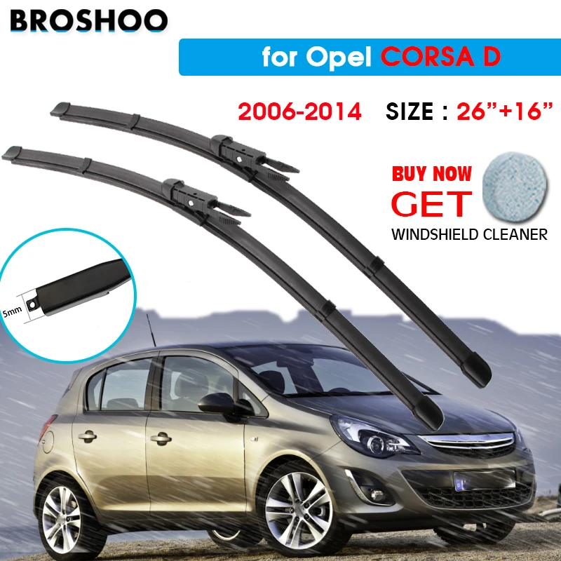 Escobilla limpiaparabrisas de coche para Opel CORSA D 26 "+ 2006 2014 Auto parabrisas hojas ventana lavado ajuste Tab brazo|Limpiaparabrisas| - AliExpress