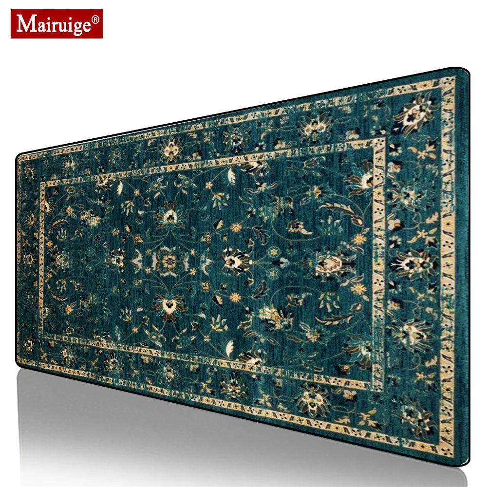 

Vintage Persian Rug Blue Mouse Pad XXL Gamer Desk Mat Large Keyboard Pad Gaming MousePad 90x40cm/70x30cm for Laptop Table Pads