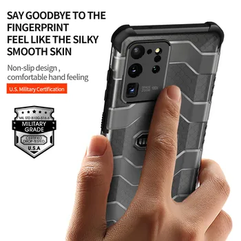 

S20 Ultra Wlons Military Explorer Anti Falling Certification Case for Samsung Galaxy S20 Ultra 5G Full-Body Rugged Shield Cover