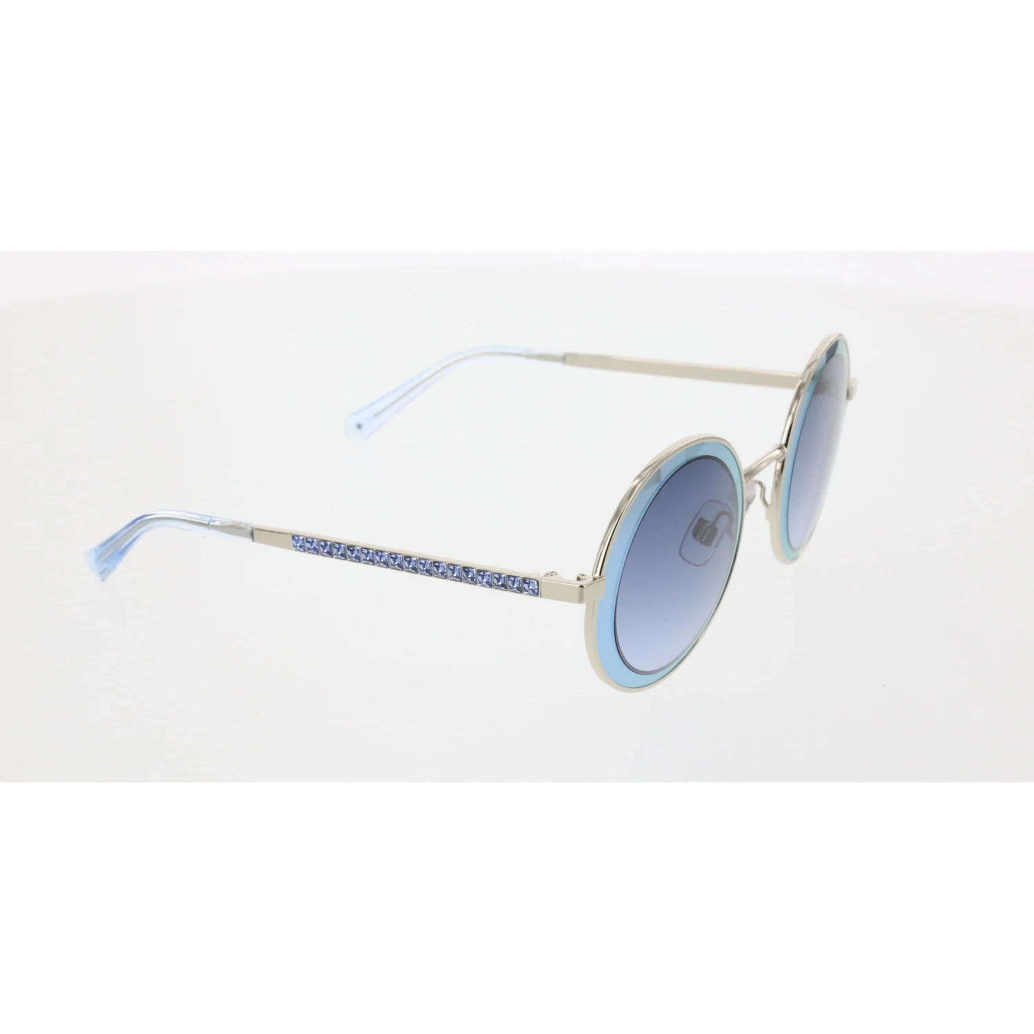

Women's sunglasses swr 0199 16w metal silver polycarbonate round round 57-21-140 swarovski