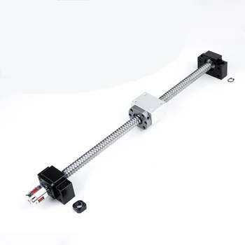 

CNC lead screw nut 20mm SFU2005 screw 1450mm/1500mm/1550mmBKBF15 end machining + ball screw nut 2005 + supporter + coupling