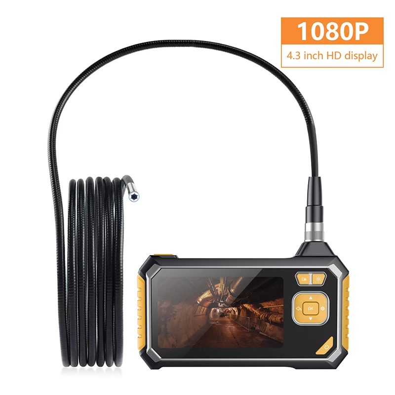 1080P 4.3 Inch HD Display 8mm Endoscope Car Inspection Camera 1/3/5/10M Endoscope 2600mAh Lithium B