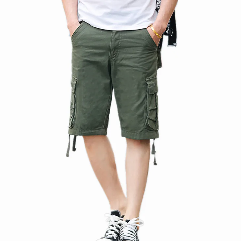 Хороший поп Vogue карго шорты сплошной цвет для мужчин VogueDesign Военная мода шорты Homme хлопок свободная качественная одежда