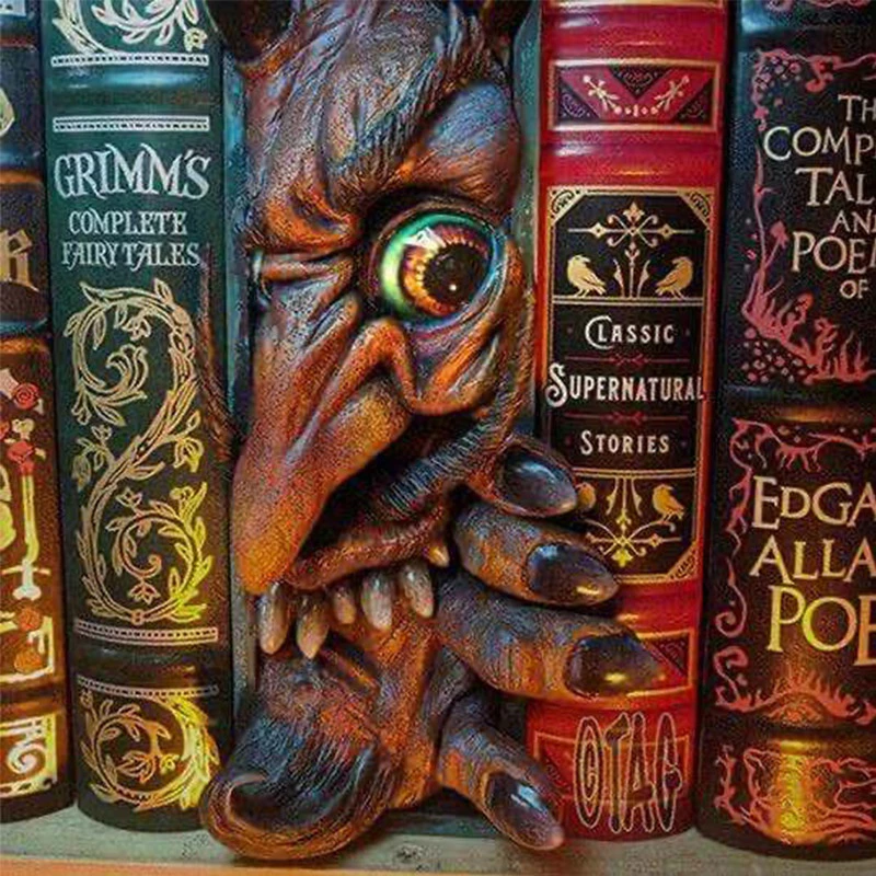 10 Styles 3d Monster Bookcases Sculpture Ornament Creative Resin Book