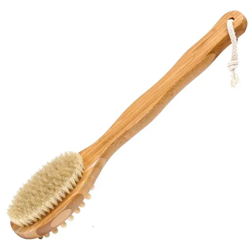 

Body Brush, Bath Brush, Health Brush Long Handle Brush for Back, Natural Bristles Body Brush, Wooden Brush Bathroom Shower Sleev