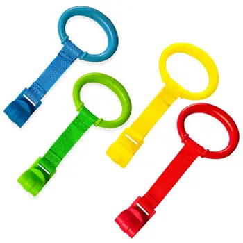 

Portable Baby Learning Standing Crib Hand Ring Home Space Saving Toddler Bed Hanging Pull Ring Toys