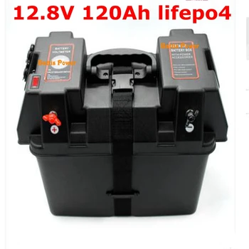 

Lifepo4 12.8V 12V 120AH llithium battery deep cycle for Solar Energy System inverter Forklift subwoofer AGV RV +10A Charger