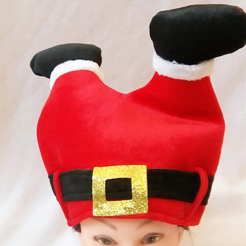 Christmas Funny Hat Red Santa Claus Pants Hats Adult Children Decoration New Year Gifts Party Favor Supplies