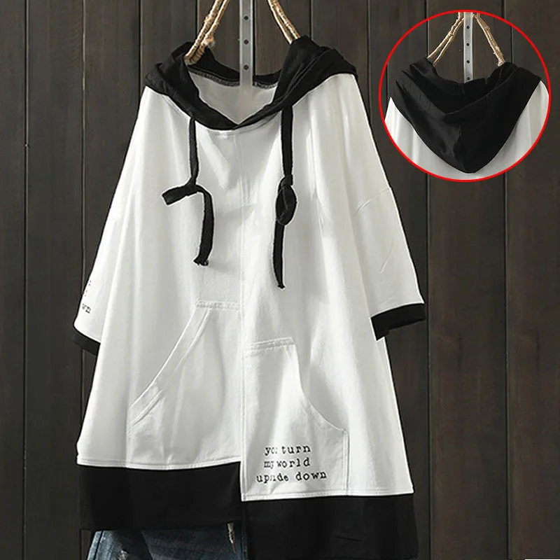 

2020 O Neck 100% Cotton Hoodie T Shirt Woman Summer Short Sleeve Shirt Woman T-shirt Loose Korean Style Plus Size Women Shirts
