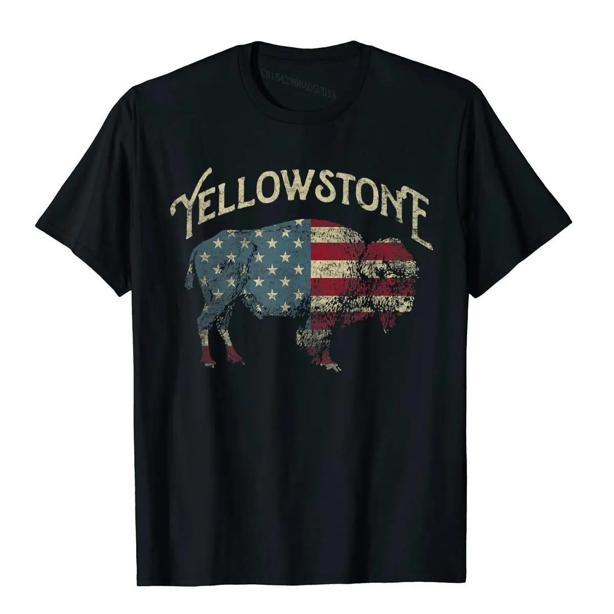 Vintage Yellowstone National Park Retro T-Shirt__B7690black