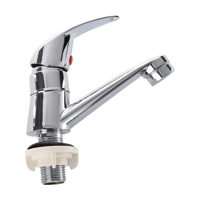 

Bathroom Sink Chrome Finish Single Handle Basin Faucet Water Tap