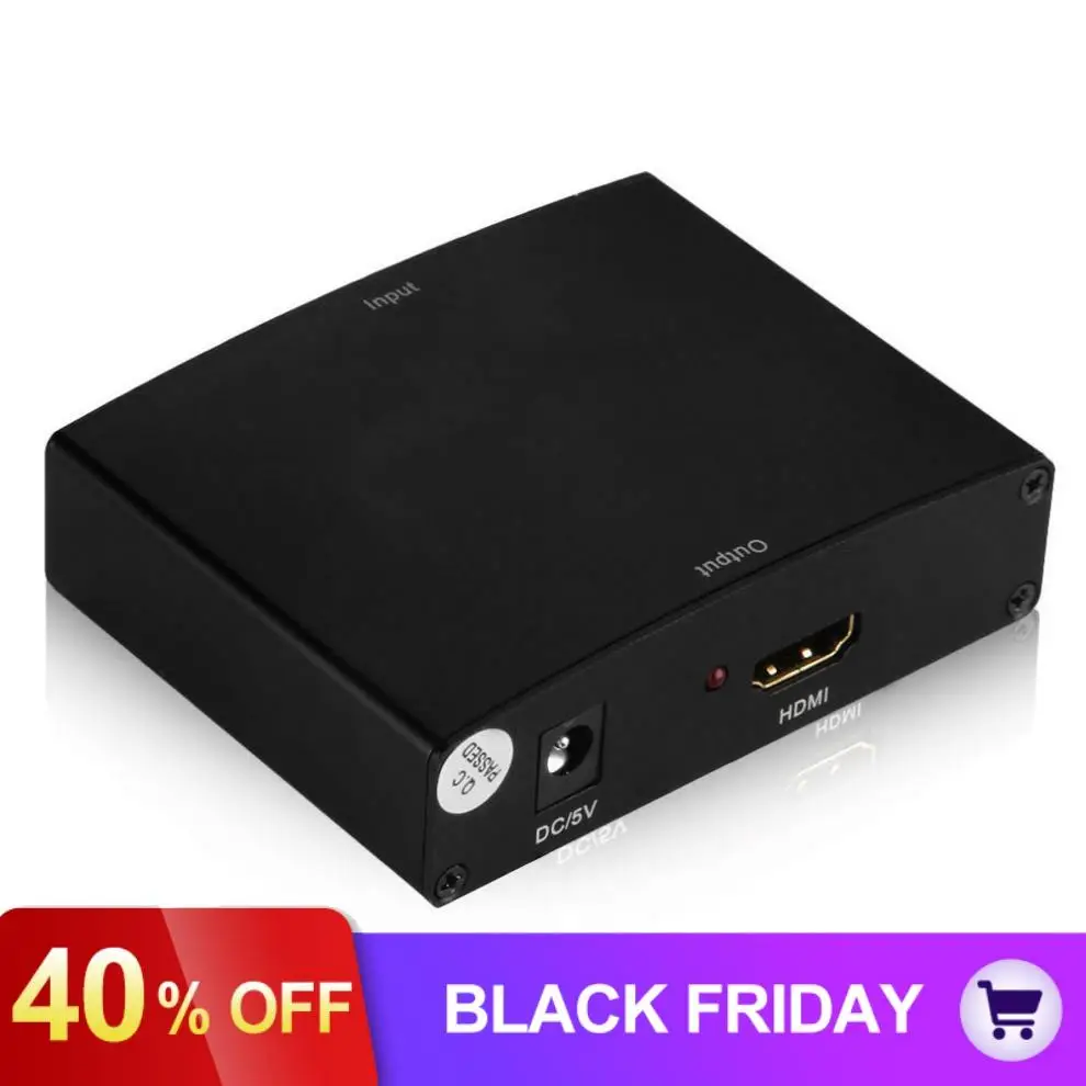 5 RCA компонентный видео YPbpr RGB+ R/L аудио к HDMI HDTV конвертер