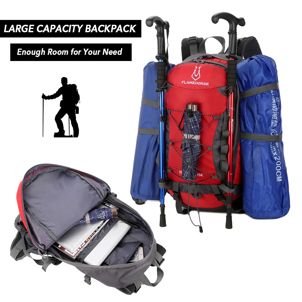 40л Водонепроницаемый походный рюкзак для спорта на открытом воздухе, кемпинга, альпинизма, сумка для велоспорта, рюкзак для путешествий, сумка для мужчин и женщин