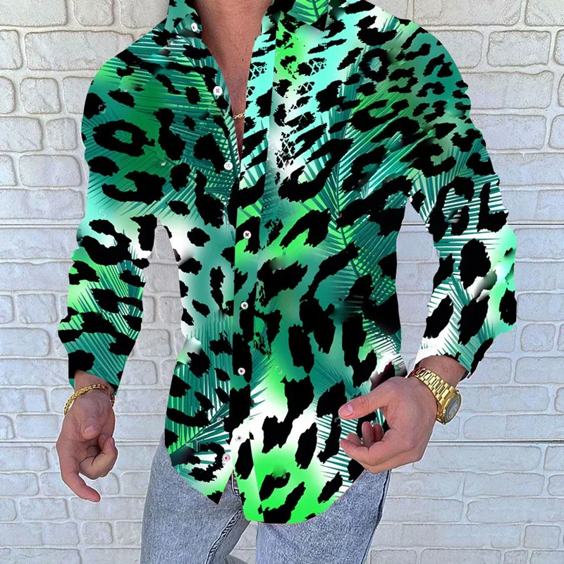 Casual Men Slim Fit Print Party Club Shirt Luxury Brand Printed Shirt 2021 Spring and Autumn Men Fashion Trend Long Sleeve Shirt Casual Men Slim Fit Print Party Club Shirt Luxury Brand Printed Shirt 2021 Spring and Autumn Men Fashion Trend Long Sleeve Shirt