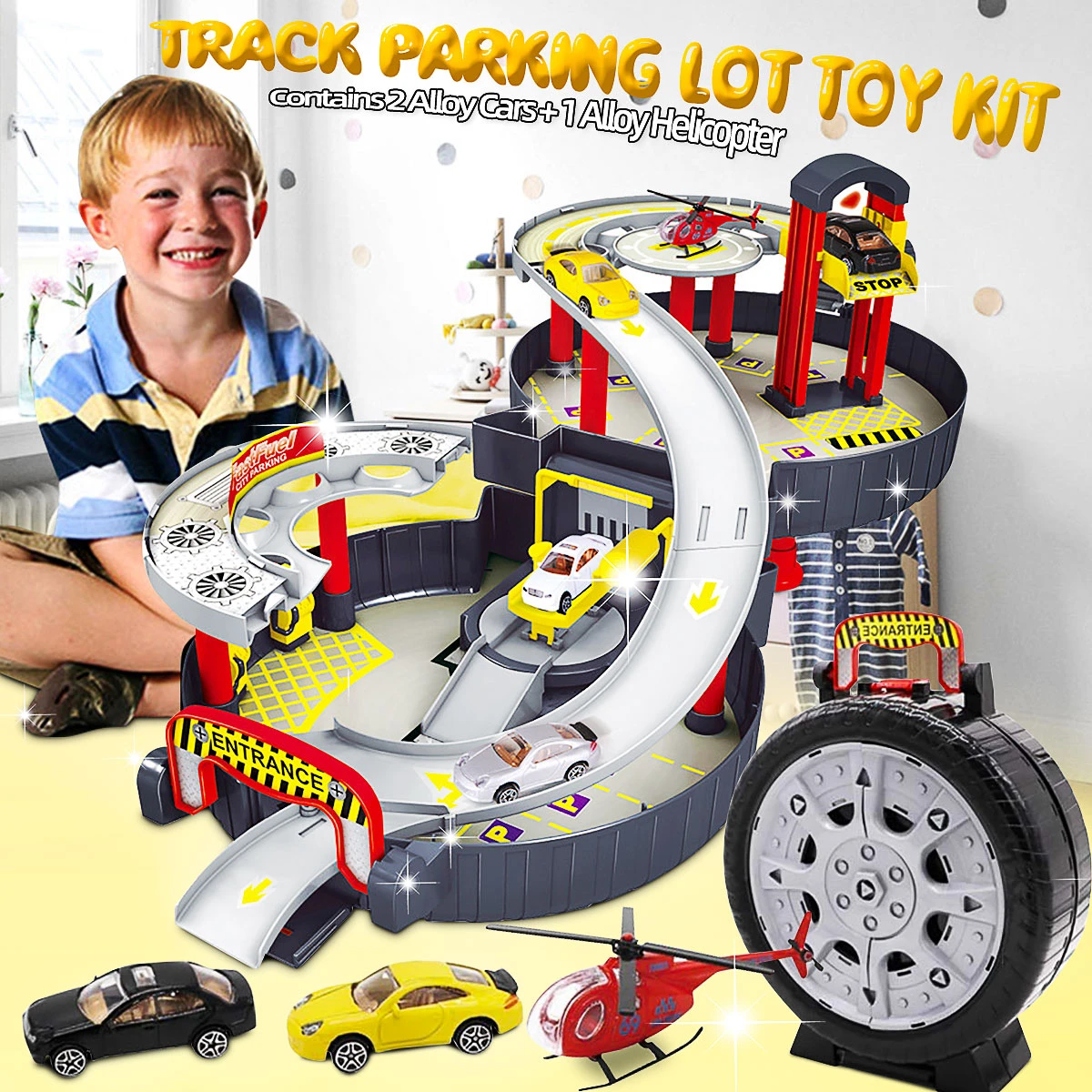 parking garage toy set