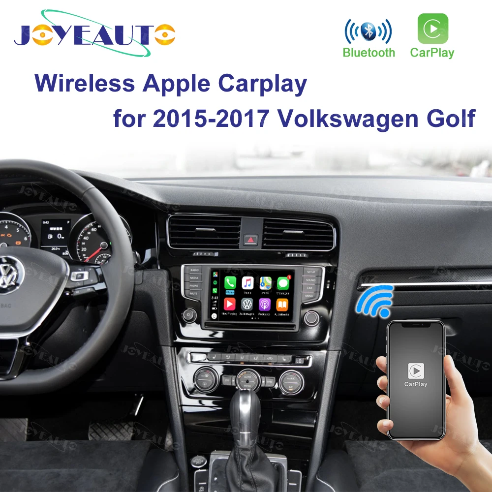 Joyeauto Wifi беспроводной Apple Carplay для 2010- Volkswagen Toureg Golf с iOS13 Android зеркало Android авто зеркало в форме яблока - Цвет: for golf