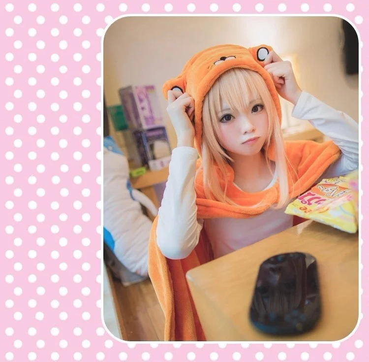 Himouto Umaru-chan Umaru Doma Home Outfit Cosplay Costume (Hoodie & Blanket Set) (Unofficial)