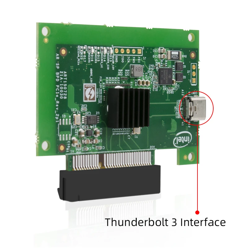 Thunderbolt para Pcie 3.0x4 Thunderbolt Externo Cartão de Exibição Extensão Doca Thunderbolt3 Ssd Acessórios p/ quadro de demonstração - Imagem 4