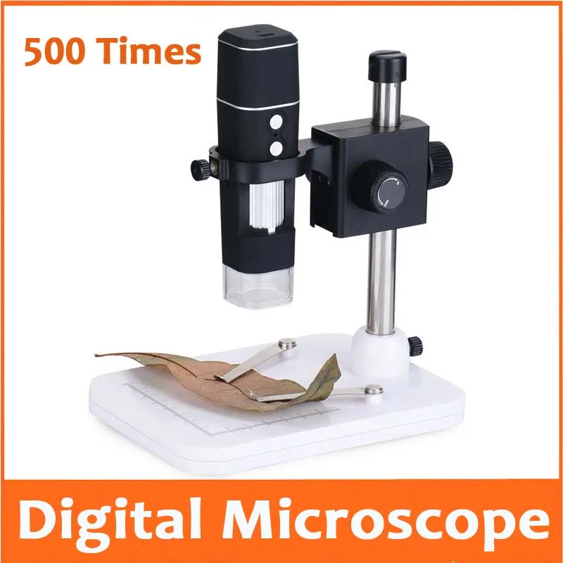 

500X LED Wifi Electronic Magnifying Glass Pocket USB Digital Microscope for Beauty Salon Skin Detection with Liftable bracket