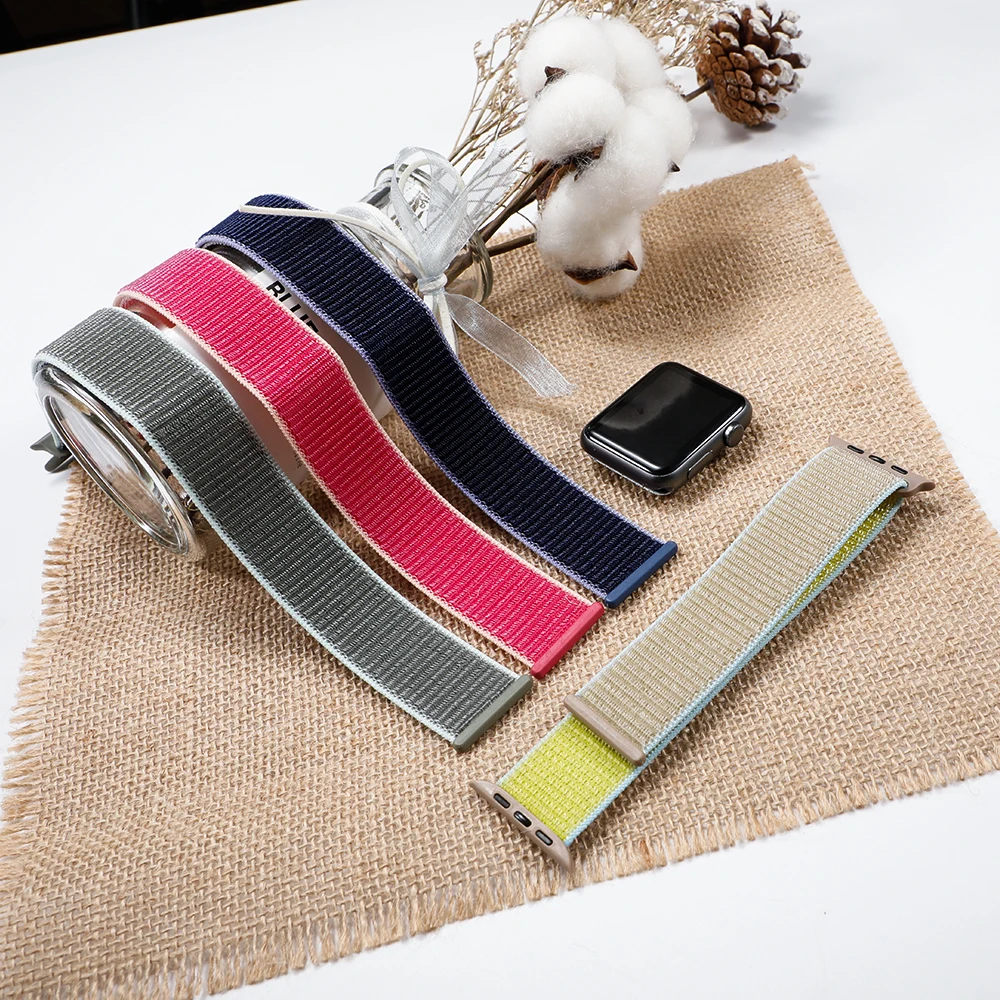 Нейлоновый ремешок для apple watch 44 мм/40 мм 4 5 iwatch 42 мм/38 мм 3 ...