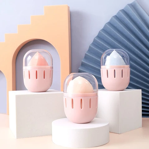 Powder Sponge Beauty Tool Makeup Blender Cosmetic Puff Makeup Sponge Storage Box Women Make Up Accessories